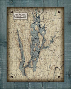 Quabbin Reservoir Massachusetts - Board Mounted Canvas Print