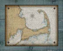Load image into Gallery viewer, Cape Cod Massachusettes Nautical Chart - On 100% Natural Linen
