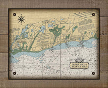 Load image into Gallery viewer, Dennis &amp; Harwich Cape Cod  Nautical Chart On 100% Natural Linen

