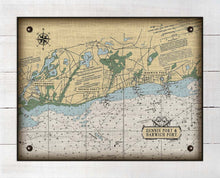 Load image into Gallery viewer, Dennis &amp; Harwich Cape Cod  Nautical Chart On 100% Natural Linen

