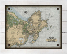 Load image into Gallery viewer, Gloucester Harbor To Ipswich Bay Massachusetts Nautical Chart On 100% Natural Linen
