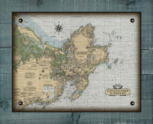 Load image into Gallery viewer, Gloucester Harbor To Ipswich Bay Massachusetts Nautical Chart On 100% Natural Linen
