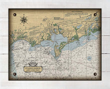 Load image into Gallery viewer, Hyannis Harbor &amp; Lewis Bay Massachusetts Nautical Chart On 100% Natural Linen
