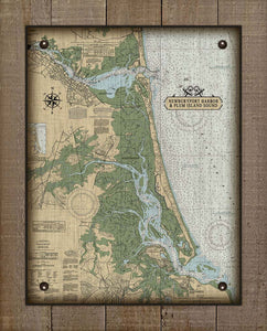 Newburyport Harbor & Plum Island Massachusetts Nautical Chart On 100% Natural Linen