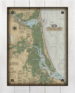 Newburyport Harbor & Plum Island Massachusetts Nautical Chart On 100% Natural Linen