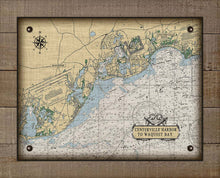 Load image into Gallery viewer, Centerville Harbor to Waquoit Bay Massachusetts Nautical Chart On 100% Natural Linen
