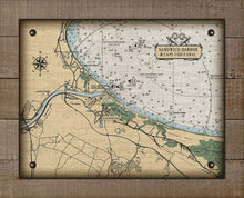 Load image into Gallery viewer, Sandwich &amp; The Cape Cod Canal Massachusetts Nautical Chart On 100% Natural Linen
