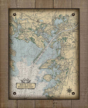 Load image into Gallery viewer, Upper Buzzard Bay Massachusettes Nautical Chart On 100% Natural Linen
