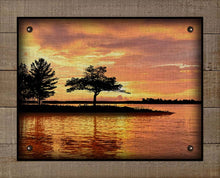 Load image into Gallery viewer, Detroit Point Lake Higgins Michigan - On 100% Linen
