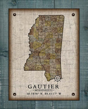 Load image into Gallery viewer, Gautier Mississippi Vintage Design - On 100% Natural Linen
