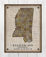 Load image into Gallery viewer, Keesler Air Force Base Mississippi Vintage Design - On 100% Natural Linen
