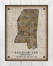 Load image into Gallery viewer, Keesler Air Force Base Mississippi Vintage Design - On 100% Natural Linen
