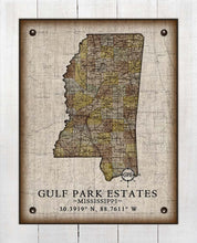 Load image into Gallery viewer, Gulf Park Mississippi Vintage Design - Board Mounted Canvas Print
