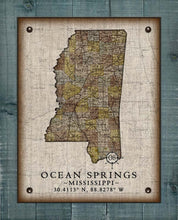 Load image into Gallery viewer, Ocean Springs Mississippi Vintage Design - On 100% Natural Linen
