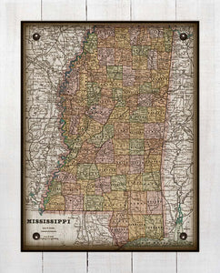 1800s Mississippi - Board Mounted Canvas Print