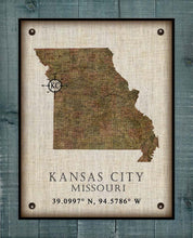 Load image into Gallery viewer, Kansas City Missouri Vintage Design - Board Mounted Canvas Print
