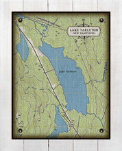 Load image into Gallery viewer, Lake Tarleton New Hampshire Map - On 100% Natural Linen

