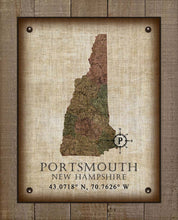 Load image into Gallery viewer, Portsmouth New Hampshire Vintage Design - On 100% Natural Linen

