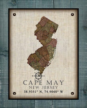 Load image into Gallery viewer, Cape May New Jersey Vintage Design - On 100% Natural Linen

