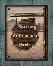 Load image into Gallery viewer, Adirondack Park Welcom Sign - On 100% Linen
