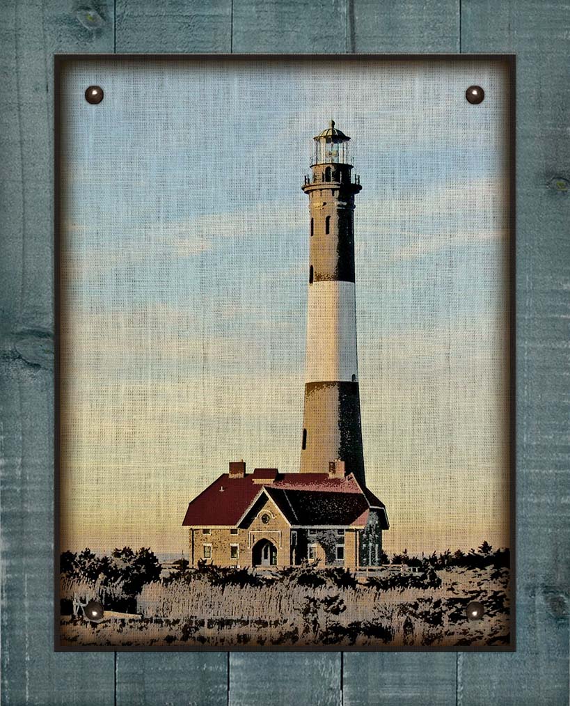 Copy of Fire Island Lighthouse (vertical) - On 100% Linen