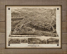 Load image into Gallery viewer, 1891 Asheville North Carolina Birdseye Map - Board Mounted Canvas Print
