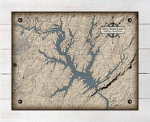 Load image into Gallery viewer, High Rock Lake North Carolina Map Design - On 100% Natural Linen
