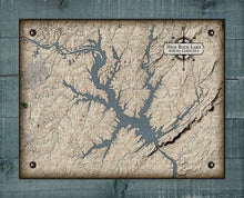 Load image into Gallery viewer, High Rock Lake North Carolina Map Design - On 100% Natural Linen
