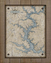 Load image into Gallery viewer, Lake Wylie North Carolina Map Design  - Board Mounted Canvas Print
