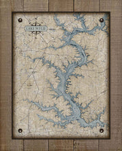 Load image into Gallery viewer, Lake Wylie North Carolina Map Design  - On 100% Natural Linen
