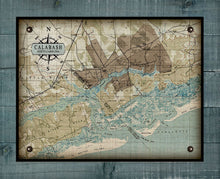 Load image into Gallery viewer, Calabash North Carolina Map - On 100% Natural Linen
