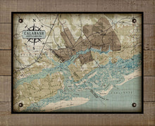 Load image into Gallery viewer, Calabash North Carolina Map - On 100% Natural Linen
