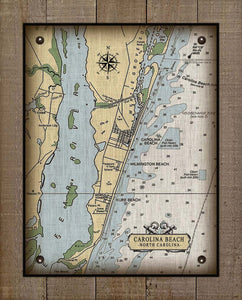 Carolina Beach North Carolina Nautical Chart - Board Mounted Canvas Print