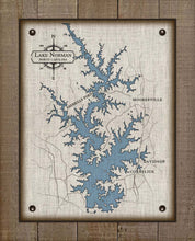 Load image into Gallery viewer, Lake Norman North Carolina Map Design (2)  - On 100% Natural Linen
