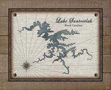 Load image into Gallery viewer, Lake Santeetlah North Carolina Map Design (3)  - On 100% Natural Linen
