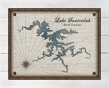 Load image into Gallery viewer, Lake Santeetlah North Carolina Map Design (3)  - Board Mounted Canvas Print
