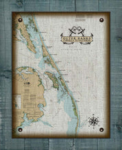 Load image into Gallery viewer, Outer Banks North Carolina (Corolla to Hatteras) Nautical Chart - Board Mounted Canvas Print
