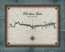 Load image into Gallery viewer, Rhodhiss Lake North Carolina Map Design   - On 100% Natural Linen
