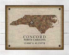 Load image into Gallery viewer, Concord North Carolina Vintage Design - On 100% Natural Linen
