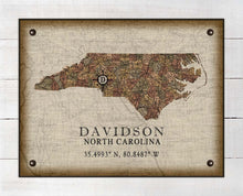 Load image into Gallery viewer, Davidson North Carolina Vintage Design - On 100% Natural Linen
