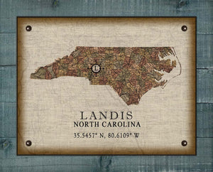 Landis North Carolina Vintage Design - On 100% Natural Linen