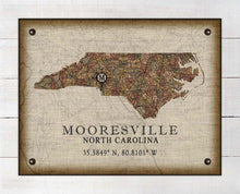 Load image into Gallery viewer, Mooresville North Carolina Vintage Design - On 100% Natural Linen
