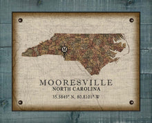 Load image into Gallery viewer, Mooresville North Carolina Vintage Design - On 100% Natural Linen
