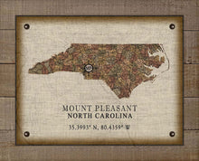 Load image into Gallery viewer, Mt Pleasant North Carolina Vintage Design - On 100% Natural Linen
