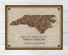 Load image into Gallery viewer, Mt Pleasant North Carolina Vintage Design - On 100% Natural Linen
