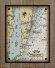 Load image into Gallery viewer, Wilmington Beach North Carolina Nautical Chart - On 100% Natural Linen
