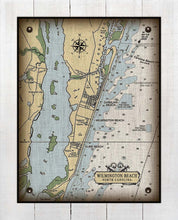 Load image into Gallery viewer, Wilmington Beach North Carolina Nautical Chart - On 100% Natural Linen
