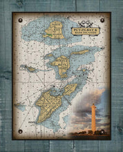 Load image into Gallery viewer, Put-In-Bay &amp; Bass Islands Ohio Nautical Chart (2) - Board Mounted Canvas Print
