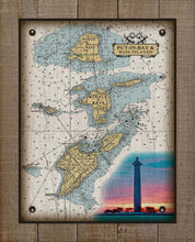 Load image into Gallery viewer, Put-In-Bay &amp; Bass Islands Ohio Nautical Chart (3) - On 100% Natural Linen
