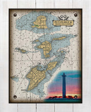 Load image into Gallery viewer, Put-In-Bay &amp; Bass Islands Ohio Nautical Chart (3) - On 100% Natural Linen

